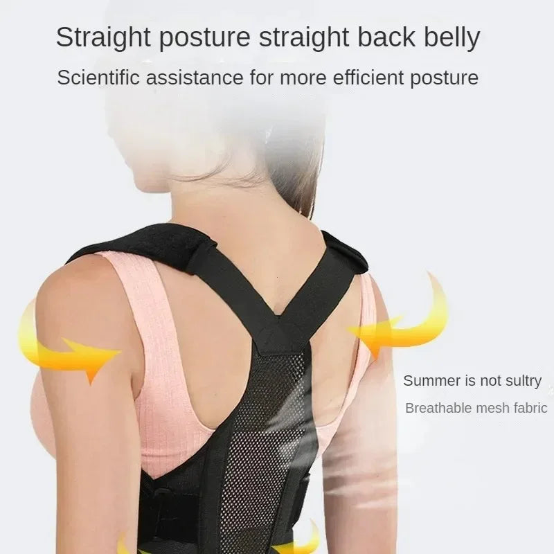 Postureright Upper/Lower Back Support for Scoliosis - Medical Grade Posture Corrector with Chest Strap Full Body Support