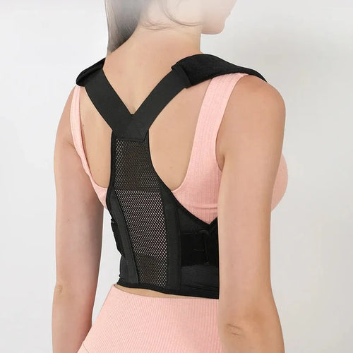 Postureright Upper/Lower Back Support for Scoliosis - Medical Grade Posture Corrector with Chest Strap Full Body Support